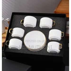 Luxury 12-Piece Ceramic Cup Saucer Set