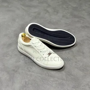 White Aldo Leather Sneakers