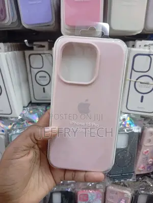 iPhone 15 Pro Silicone Case in Light Pink