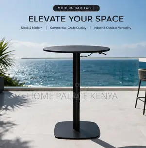 Dining Table: Convertible Sit Stand Pneumatic Round Table