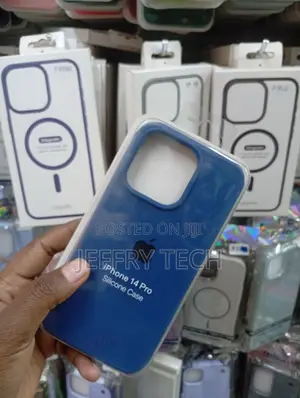 iPhone 14 Pro Blue Protective Silicone Case