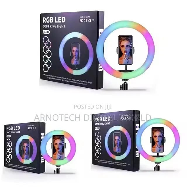 RGB Selfie Ring Light With Stand, Remote Control Led Circle Ringlight