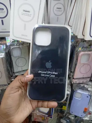 iPhone 13 Pro Max Silicone Case in Black/Dark Blue