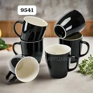 5 PCS Ceramic Black Mugs