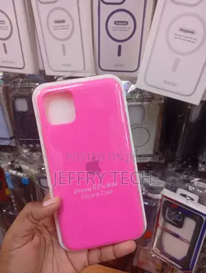 iPhone 11 Pro Max,Bright Pink Liquid Silicone Case