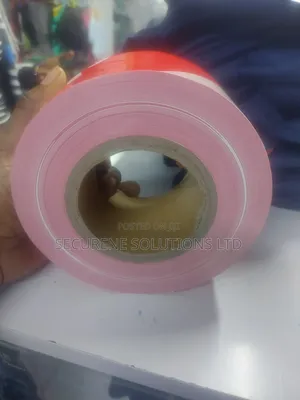 500-Meter Roll of Non-Adhesive Red and White Barrier Tape