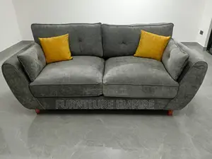 3 Seater Grey Butterfly Sofa With Cushions