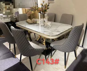 6 Sitter Executive Modern Advanced Marble Dining Table