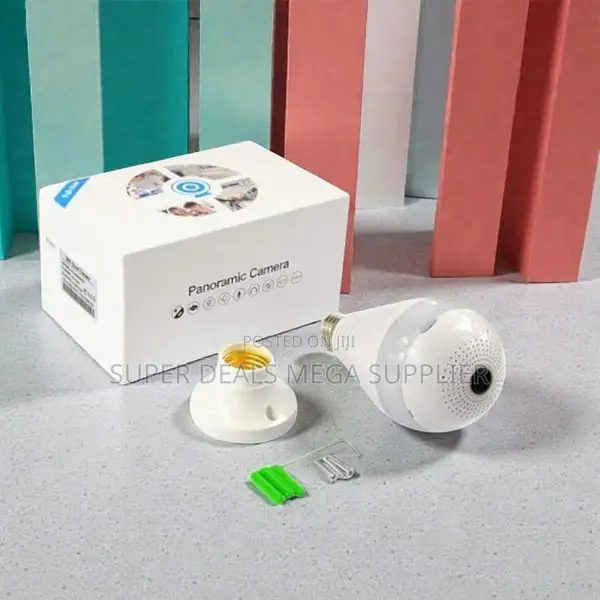 Wide Coverage Area Smart 360° Panoramic 1080p Full Hd Wifi Bulb Camera