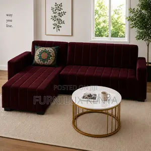 L-Shaped Sofa – Minimalist Lounge Couch With Chaise, Sectional Sofa