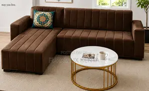 L-Shaped Sofa – Minimalist Lounge Couch With Chaise, Sectional Sofa