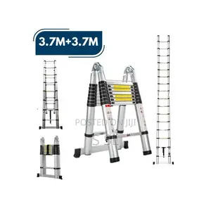 3.7m+3.7m Double Telescopic Ladder in Kenya | Heavy Duty