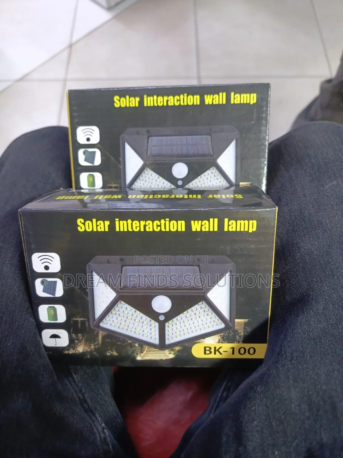 Bright Outdoor 100 Led Solar Wall Lamp - Bk-100 Motion Activated Light