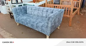 Stylish 3_seater Grey Fabric Sofa With Elegant Modern Comfort Design
