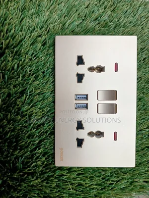Oglex Twin Socket Ax 413lg+Usb Gold