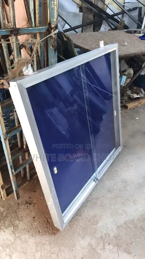 Indoor Sliding Glass Notice Board for Private Offices 1.2m X 0.9m