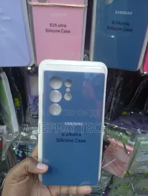Samsung Galaxy S24 Ultra, Dark Blue Soft Silicone Back Case