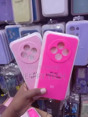 Xiaomi Redmi 14c Vibrant Pink and Light Pink Liquid Silicone Cases