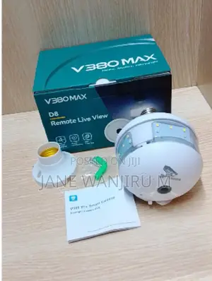 V380 Max D8 Bulb Camera Crystal Clear Night Vision