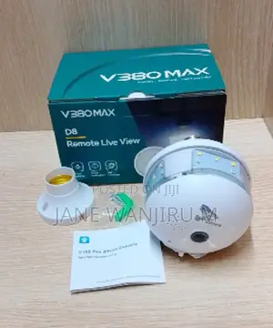 New V380 Max D8 Ai Motion Detection Smart Bulb Camera