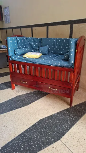 Baby Cot Full Set With Drawers - Solid 2×4