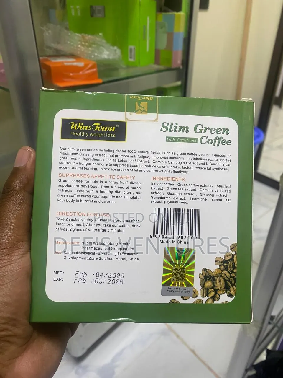 Wins Town Slim Green Coffee
