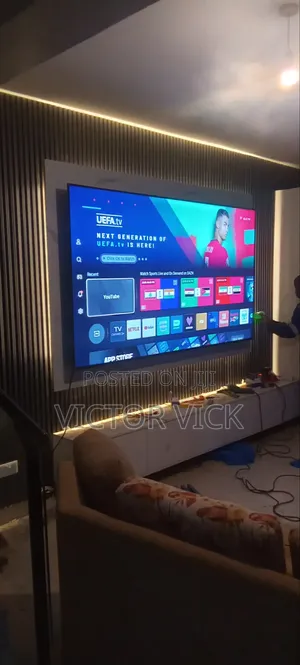 Fluted Wall Panels With Tv Stand