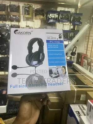 Oakorn Ok-2010 Full-Size Wired Headset - Stereo Sound, Mic, Pc/Laptop