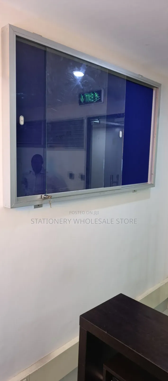 Lockable Noticeboard - Glass Sliding Notice Board