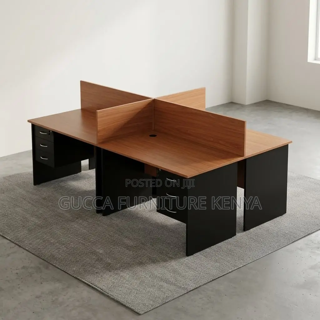 Customized 4-Way Office Workstation