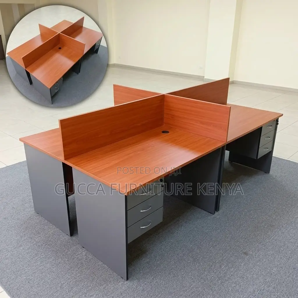 Customized 4-Way Office Workstation