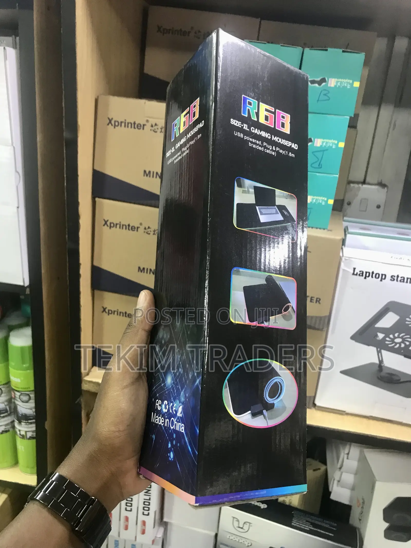 RGB Xl Mouse Mat 14 Modes Usb With Braided Cable Anti-Slip