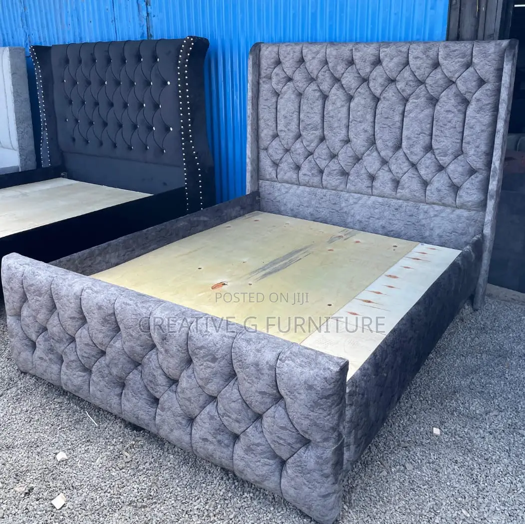 5by6 Chester Bed Tufted Design Grey