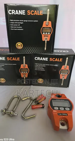 300kg Heavy-Duty Crane Scale With Zero, Tare Hold Functions