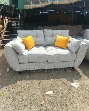 Grey Fabric 2 Seater Sofa