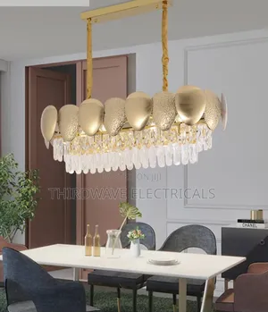 Crystal Gold Metal Frame Chandelier