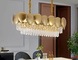 Modern Crystal Gold Metal Frame Chandelier Light J5r