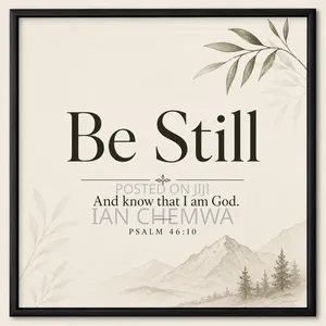 Modern Christian Wall Decor – Psalm 46:10 Frame