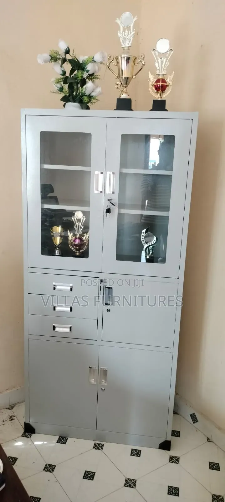 Secured Safe Box Office Cabinet