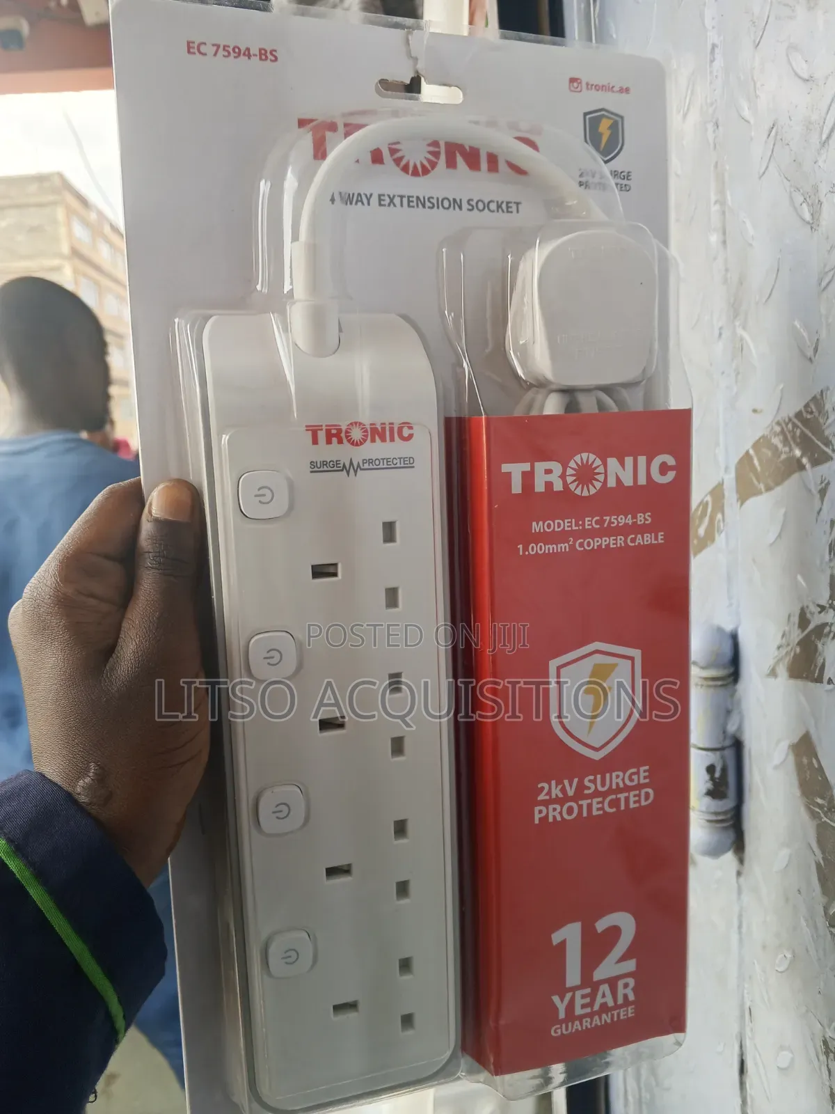 Tronic 4 Way Surge Protected Extension Socket
