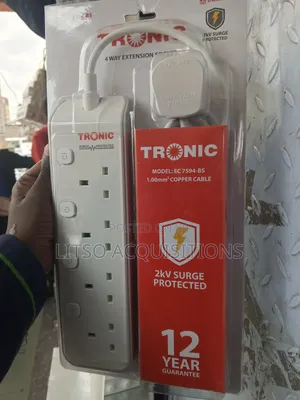 Tronic 4 Way Surge Protected Extension Socket