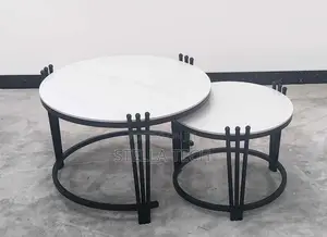 2 in 1 Executive Pure Marble Table
