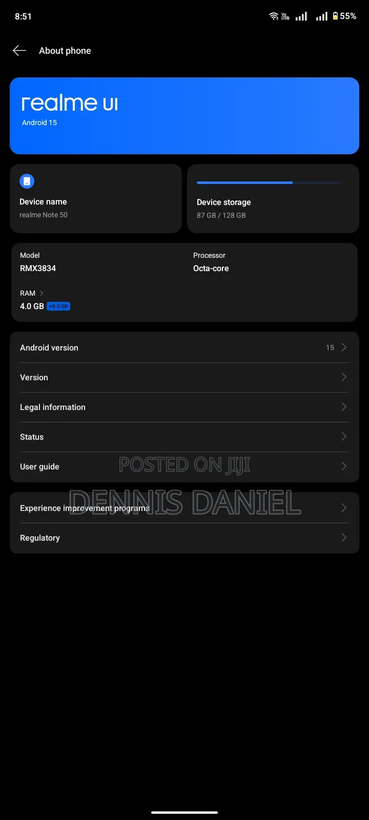 Realme Note 50 128 GB Black