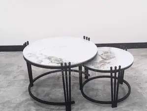 2 in 1 Executive Pure Marble Table