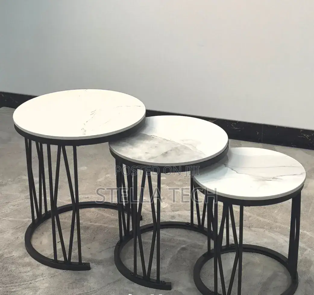3 in 1 Executive Pure Marble Table