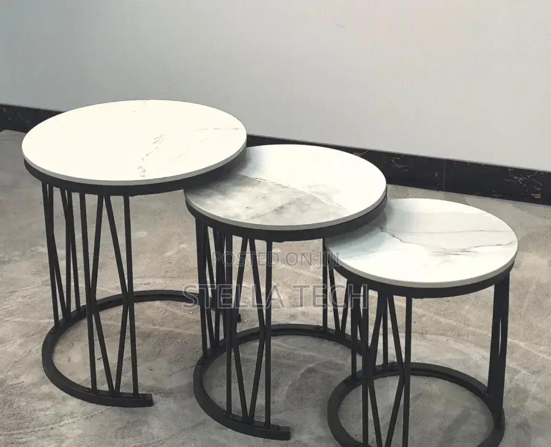 3 in 1 Executive Pure Marble Table
