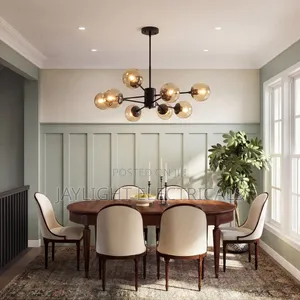 Classic Indoor Living Room Chandelier Glass Pendant Light Modern Art