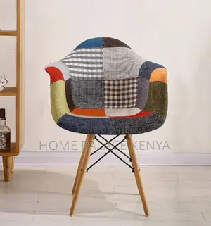 Dining Chair: Tribal Print Upholstered Modern Chair