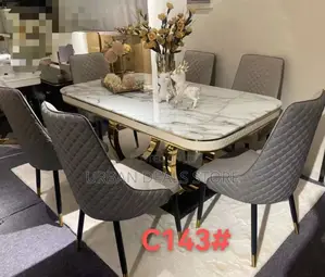 6-Seater Executive Modern Advanced Marble Dining Table