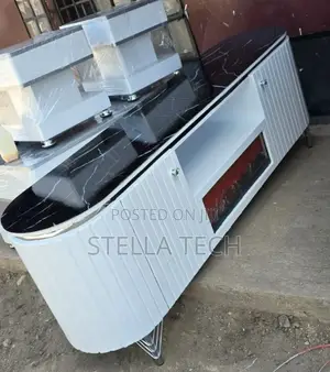 Executive Modern Tv Stand With a Functional Fire Place